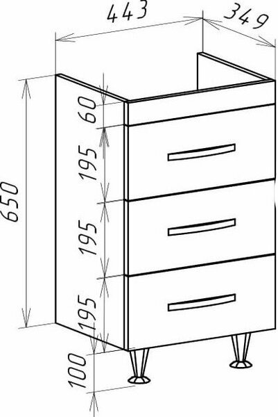 Тумба под раковину Bellezza Рокко 50 4633706310010